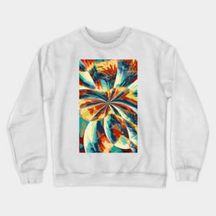 Colorful painterly floral abstract Crewneck Sweatshirt